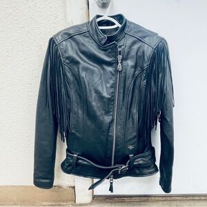 Harley-Davidson Women’s Black Quilted Leather Jacket Size SW